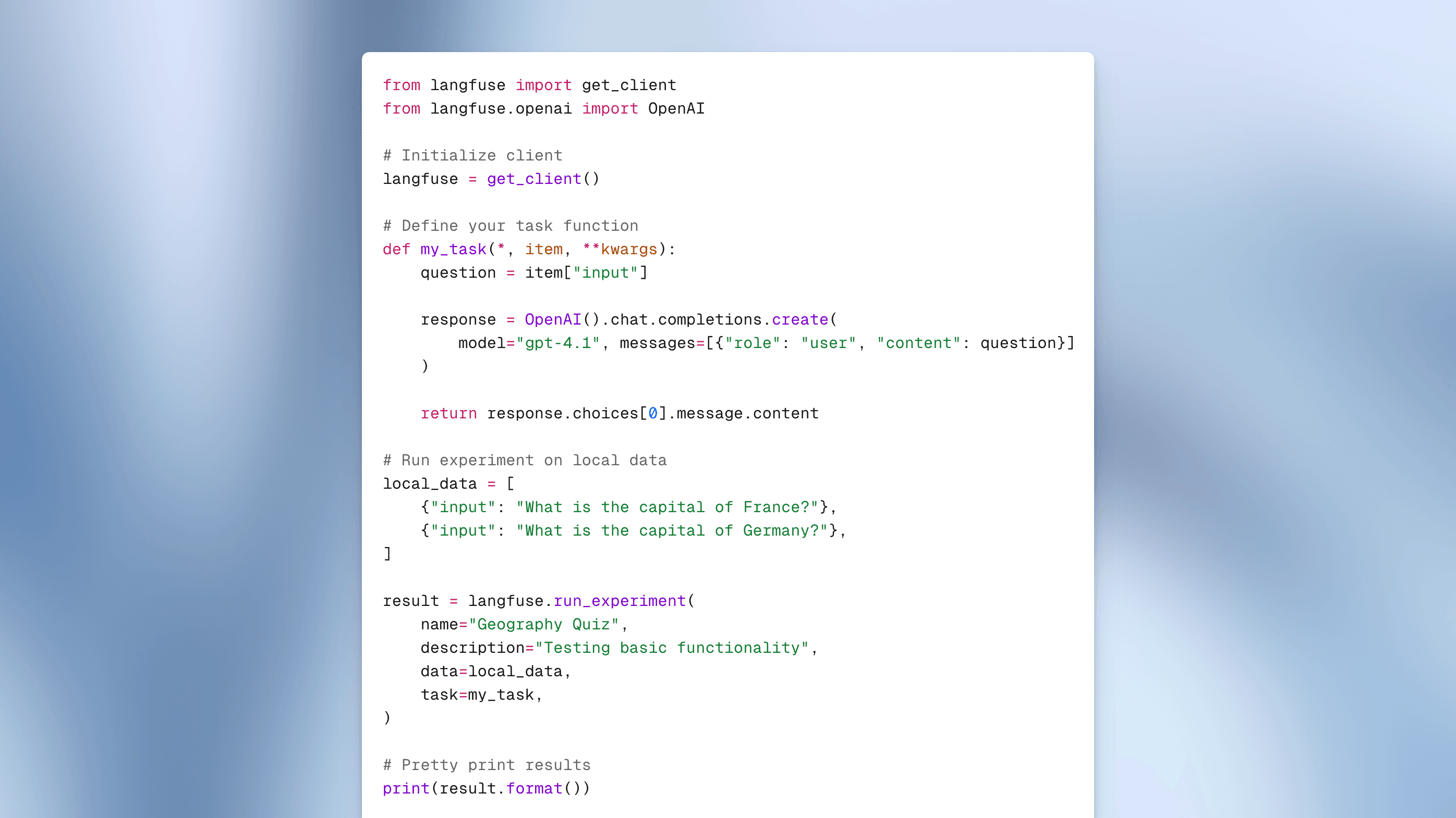 Experiment Runner SDK